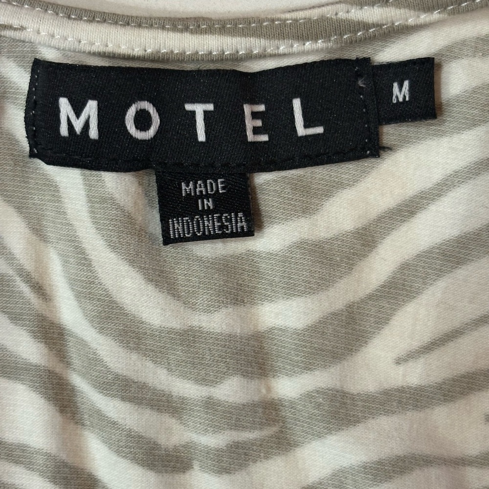 Motel Rocks Zebra Pattern Mini Ruched Dress Size Medium - Picture 6 of 7